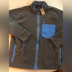 Patagonia Synchilla Zip-Up Fleece Jacket in Gray and Blue